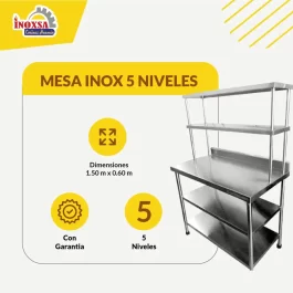 Mesa inoxsa 5 niveles